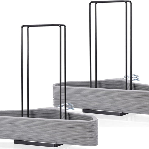 EASTTOWEST Hanger Organizer Stacker, 2 Pack Clothes Hanger Storage Rack for Closet Laundry Room