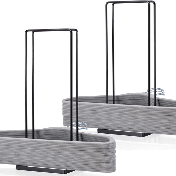 EASTTOWEST Hanger Organizer Stacker, 2 Pack Clothes Hanger Storage Rack for Closet Laundry Room