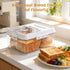 Counter 2 Pack Dynta Bread Box for Homemade Bread, Bread Storage Container for Kitchen Airtight, Time Recording Bread