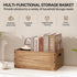 Closet C15-DBR KIRIGEN Stackable Wood Storage Cube /Basket/ Bins Organizer for Home Books Clothes Toy - Modular Open