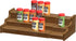 Bamboo Spice Rack Cabinet Organizer, 3 Tier Wooden Expandable Walnut Display Shelf