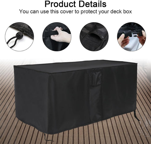 48 25 24 Inch Patio Deck Box Cover,Outdoor Storage Deck Box, Waterproof Outdoor Storage Box Cover Furniture Covers - x