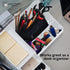 Uncluttered Designs Large Makeup Organizer for Vanity - Countertop Desk with Drawers for Cosmetic, White