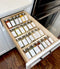 MIUKAA Clear Acrylic Spice Drawer Organizer, 4 Tier Seasoning Jars Insert for Drawer/Countertop (Jars not included)