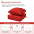 Set 19 19 4 Inch Set Outdoor Patio Chair Cushions L X W X H Waterproof & Fade Resistant Deep Seat and Back Cushions