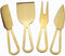 Prodyne Set of 4 Cheese Knives, Titanium Plated Stainless Steel, Gold Metal Color