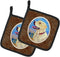 Caroline's Treasures 7158PTHD Yellow Labrador at The Beach Pot Holders Set, 7 1/2 x 7 1/2