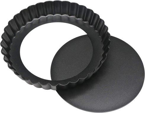 Beasea 6 Inch Tart Pan, 4pcs Small Pie Pans with Removable Bottom, Non Stick Mini Tart Pan for Oven Baking