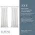 Elrene Home Fashions Jolie Crushed Semi-Sheer Window Curtain, Adjustable Tie-Top Single Panel, 52" x 84", White