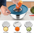 TeamFar Mixing Bowls with Lids, 5PCS Stainless Steel Salad Bowls with 3 Grater Attachments for Cooking and Serving