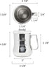 Thunder Group SLMP0024 Espresso Milk Pitcher, 24-Ounce, with Measuring Scale