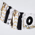 1st Notorious One High Chair Banner for Boys - Black and Gold - Hip Hop Birthday Party Decoration