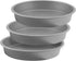 OvenStuff HG368-AZ Nonstick Bakeware 9" Round Cake Pan, Set of 3