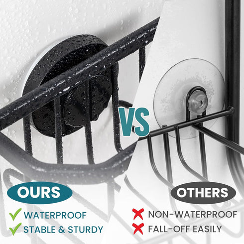 TAILI Sponge Holder with Strong Suction Cup, Dish Sponge Caddy Inside Sink Removable, Rustproof Aluminum for Sponges