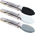 Mini Tongs with Silicone Tips, 7-Inch Small Serving Tongs, Set of 3 in Black, White, Gray