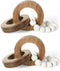 Oakrain 2pcs Wood Chain Link Decor, Minimalist Home Dcor Accents, Natural Boho