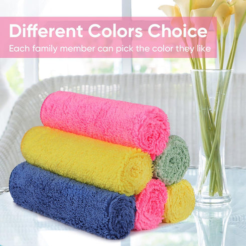 12 Pack, 12x12 Inch, Set HOMEXCEL Microfiber Washcloths Highly Absorbent and Soft Face Towel, Multi-Purpose Wash Cloths