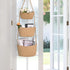 4 Hanging Storage Baskets, Over the Door Basket, Cotton Wall Baskets Storage, Hanging Door Basket with Hooks