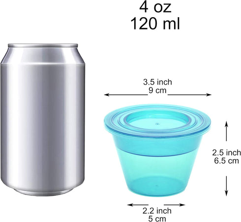 7 Sets 4 Youngever Reusable Parfait Cups With Lids and Inserts, Plastic Dessert and Yogurt Cups, Spill and Leak Proof