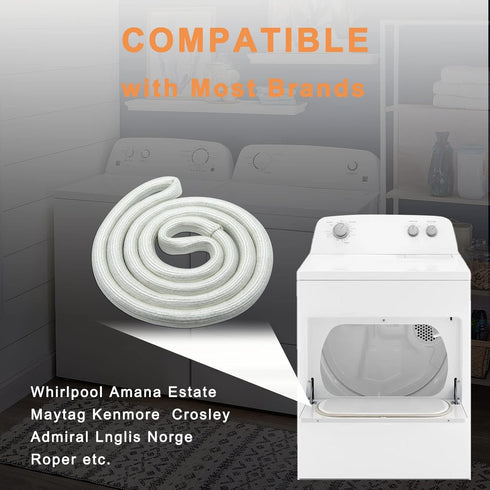 W10861521 Dryer Door Seal with Adhesive, Compatible with Crosley, Amana, Maytag, Kenmore, Whirlpool Dryers