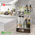 Bathroom Counter Organizer, 2 Tiered Countertop with Drawer for Makeup and Skincare Storage, Desktop, Bathroom (White)