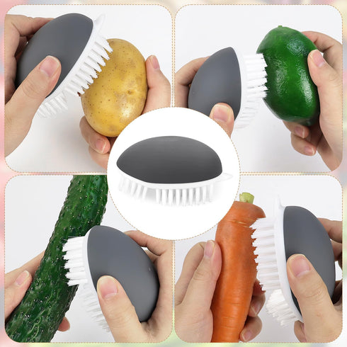 yuntop (2 Pack Vegetable Brush Potato Scrubber Brush Non Slip Comfortable Fruit Cleaning Tools for Washing Fruit