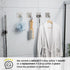 susswiff 4-Pack Adhesive Shower Hooks for Inside - Extra Sticky Stainless, Razor Holder Shower Accessories, Wall