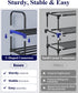 3-Tier Closet, 28.0" 11.8" 25.6", Kitsure Shoe Rack - Space-Saving Shoe Organizer & Shoe Shelf with Handle, Easy