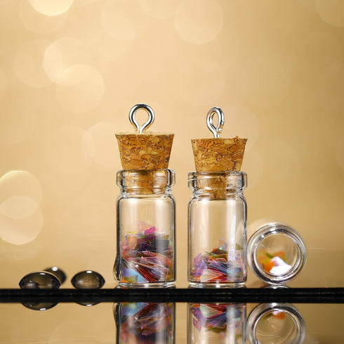 Yungyan 50 Pieces Mini Glass Bottles with Cork Stoppers, Tiny Jars for Decoration, DIY Projects, 2ml