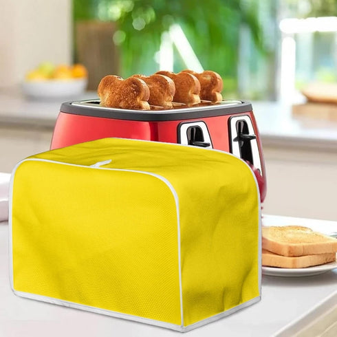 Yellow Toaster Dust Cover, Mini Kitchen Appliance Protector, 4 Slice Toaster Cover for Home Decor Gifts