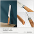 WICKWILLOW 8 Inch 14C28N Bread Knife Steel with Italian Olive Wood Handle Double Serrated Knife for Sourdough