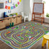 4731 3D Kids Rug, Race Track Playmat Rugs in Kids Carpet with Rubber Backing, Start and Finish line Racing Track