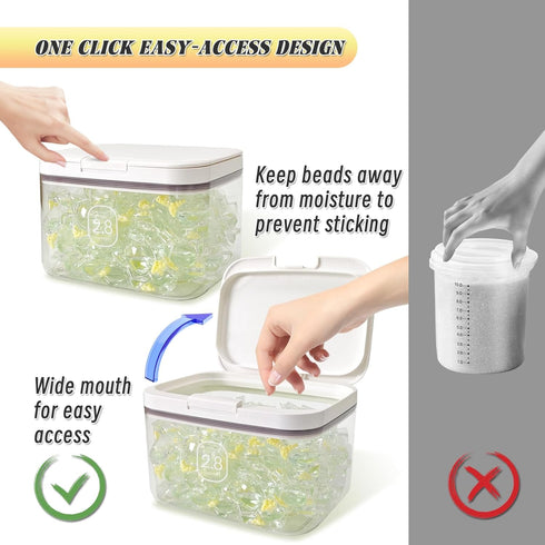 Laundry Pod Holder with Lid - Sealed Automatic Pop-Up Container Holds 115 Laundry Pods for Organization