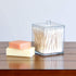 Youngever 2 Pack 15 Ounce Clear Plastic Apothecary Jars, Square Shape for Storage