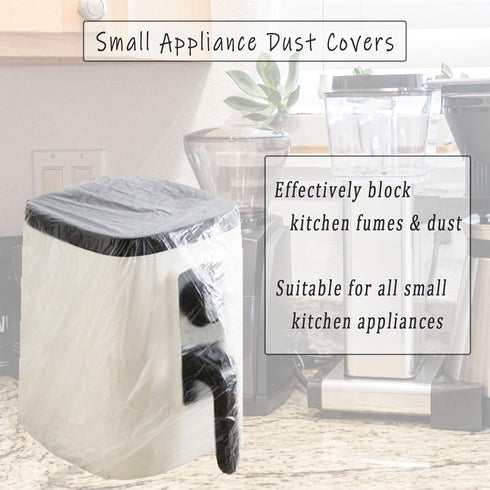 60 PCS Clear Small Appliance Dust Covers,Disposable Kitchen Appliance Covers for Instant Pot,Mixer,Meat Slicer,Air Fryer,Toaster Oven,Food Processor,Blender,Slow Cooker,Coffee & Bread Maker