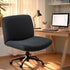 Armless Criss Cross Chair Cover Chair Slipcover Office Desk Chair Covers T-Shape Jacquard Mid Back Wide Seat Accent