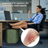 2 Hexagon Pouf Ottoman Stuffed with Pockets & Handle, Comfort Corduroy Poufs, Non-Slip Foot Stool Storage Ottoman, Foam