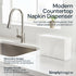 Countertop 10.75" 6.5" SimplyImagine Acrylic Paper Towel Dispenser - Open Tray Hand Towel Holder for Multifold, C-Fold