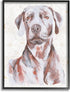 Stupell Industries House Dog Pet Portrait Labrador Painting, 16 x 20, Off-White, Black Framed Wall Art by Melissa Wang