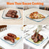 9.84inch, Microwave Bacon Cooker Pan, Square Glass Bacon Tray for Microwave and Oven Cook Crispy Strips in Minutes, No