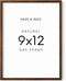 HAUS AND HUES 9x12 Walnut Oak Frame - Wooden Poster Holder, Rustic