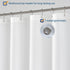 N&Y HOME Fabric Shower Curtain Liner, 40 x 72 inches, Washable, Water Repellent, White