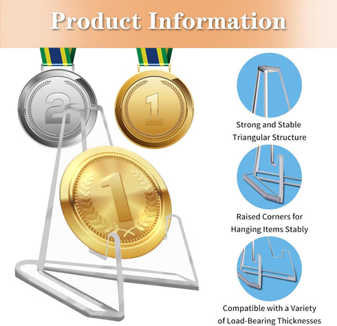 40 Pack Card Display Stands, 2.16 Inches Acrylic Display Stands, Transparent Card Display Stand, Transparent Acrylic Small Easel, Suitable for Medals, Baseball Cards, Coins, Star Cards