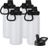 DOMICARE 16 oz Kids Water Bottle for School, Stainless Steel Double Wall Vacuum Insulated, Leakproof BPA Free (White)