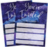 Printed Party Kids Birthday Invitations, Outer Space Galaxy, 25 Invitations and Envelopes