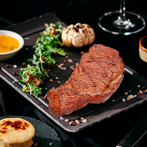 Vkinman 4Pcs Artificial Lifelike Steak Fake Cooked Roast Beef Simulated Food Steak Meat Model for Kitchen Home Market