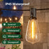 50FT 2500K 25+1 Bulbs, Dimmable Outdoor String Lights with Remote, Garden Patio Decor with Warm White, LED Edison