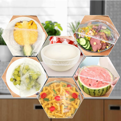 QUPIVA 120pcs Shower Caps for Sourdough Bread, Reusable Bowl Covers for Proofing, Plastic Bread Covers With Elastic