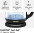Chefman 1.7 Liter Electric Glass Tea Kettle, Fast Hot Water Boiler with One Touch Operation