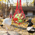 Ranjaner 4pcs Duck(4 Chicken Vegetable Hanging Feeder Polyester Chicken Vegetable String Bag with Metal Hooks in Coop